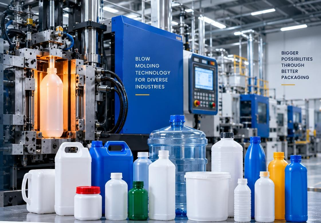 Blow moulding bottles and containers